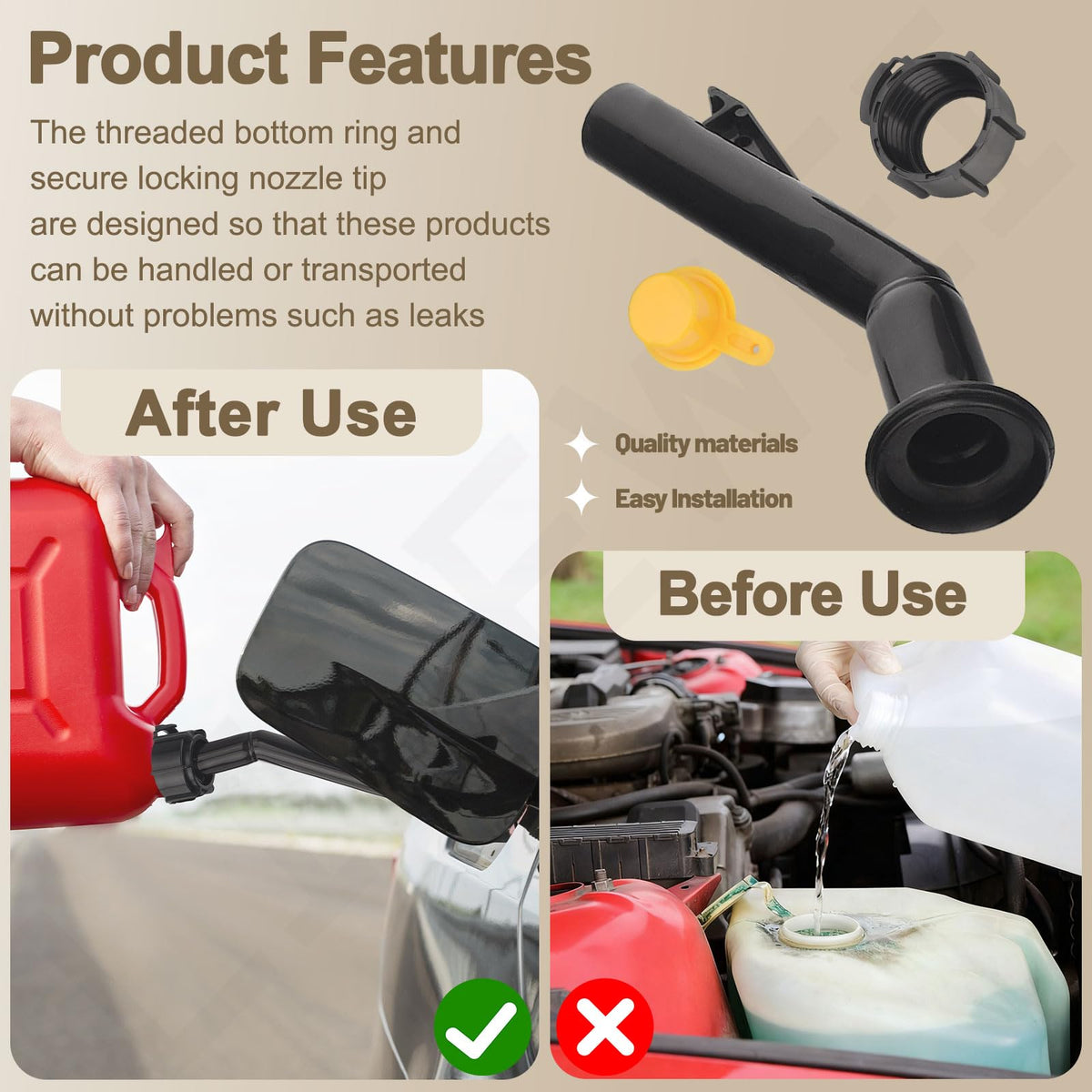 Gas Can Spouts Nozzles Rings Caps N733776