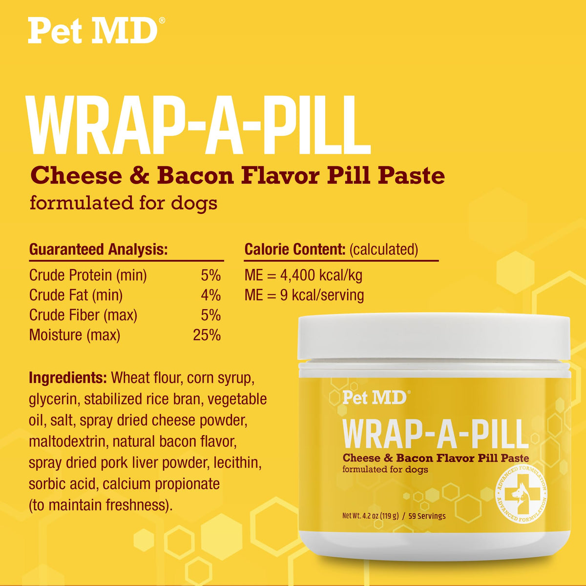Peanut Butter, Cheese & Bacon Flavored Pill Paste for Dogs 4.2 oz I63706