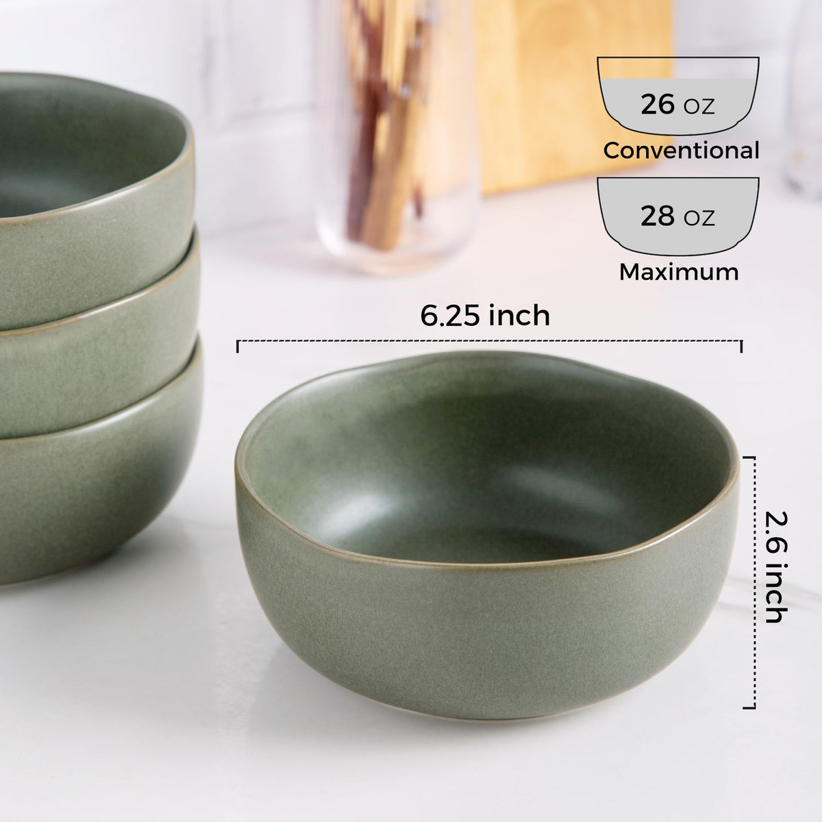 28oz Stoneware Cereal Bowls Set of 4 H635711
