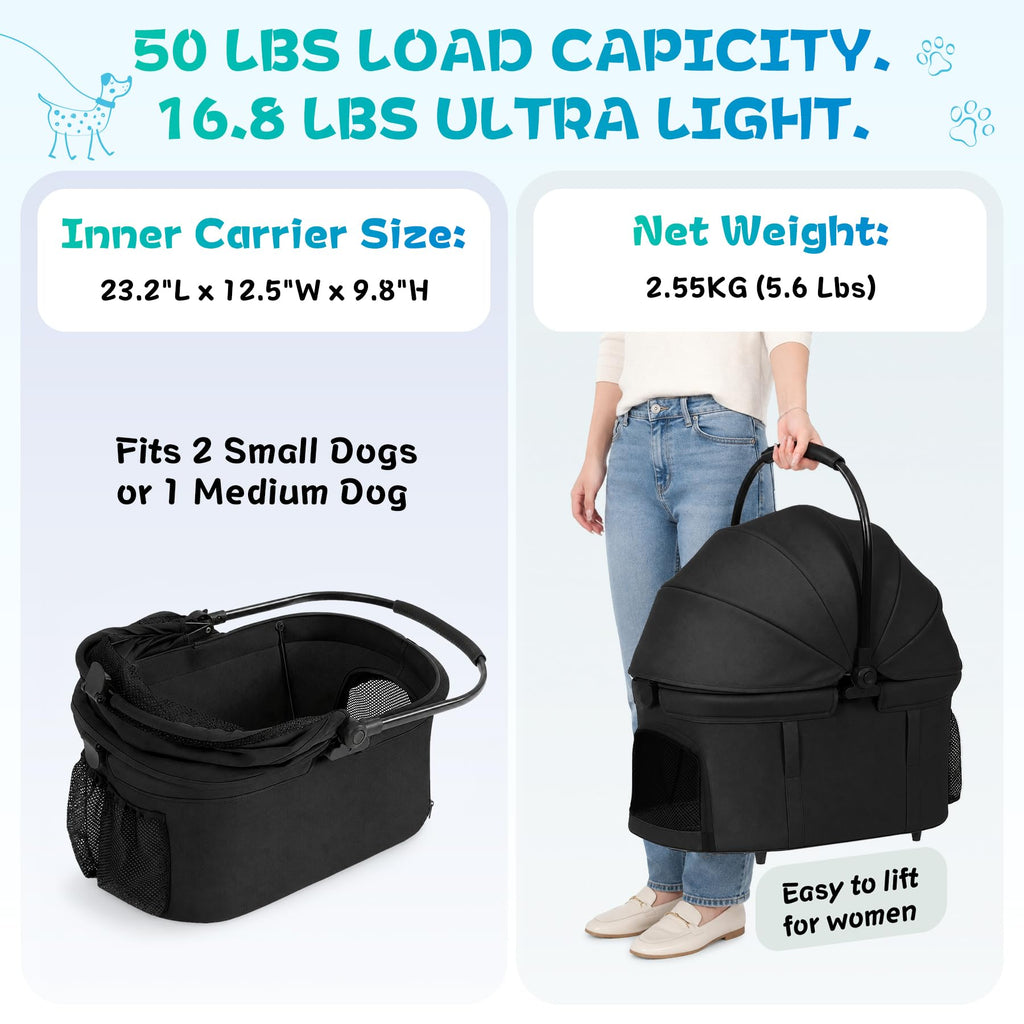 3-in-1 Pet Stroller Black M41311