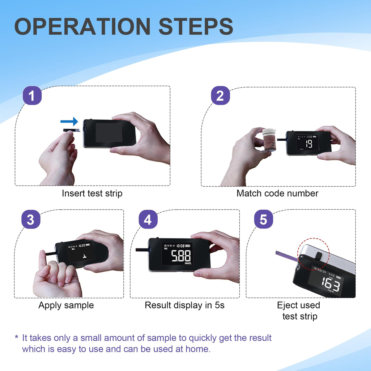 Hemoglobin Test Meter with 25 Test Strips Y13425