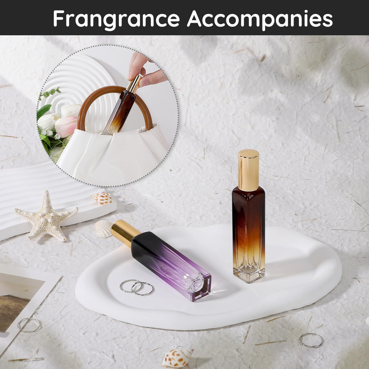 0.5oz 2pcs Empty Glass Perfume Atomizer Spray Bottles S693754
