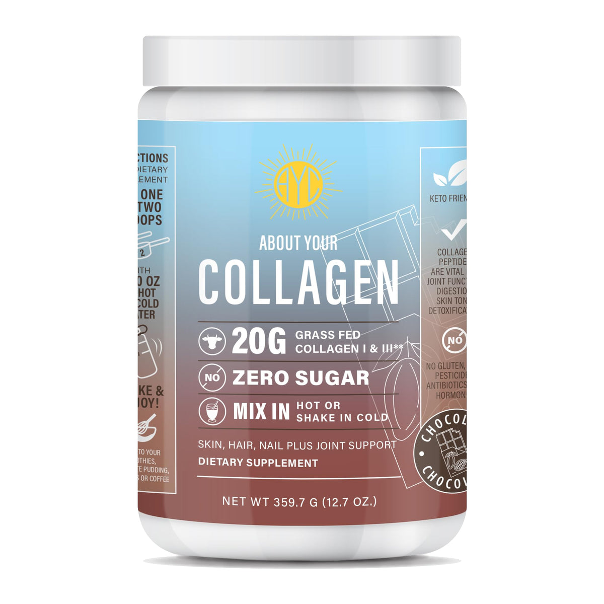Chocolate Hydrolyzed Type 1&3 Collagen Peptides Powder R520174
