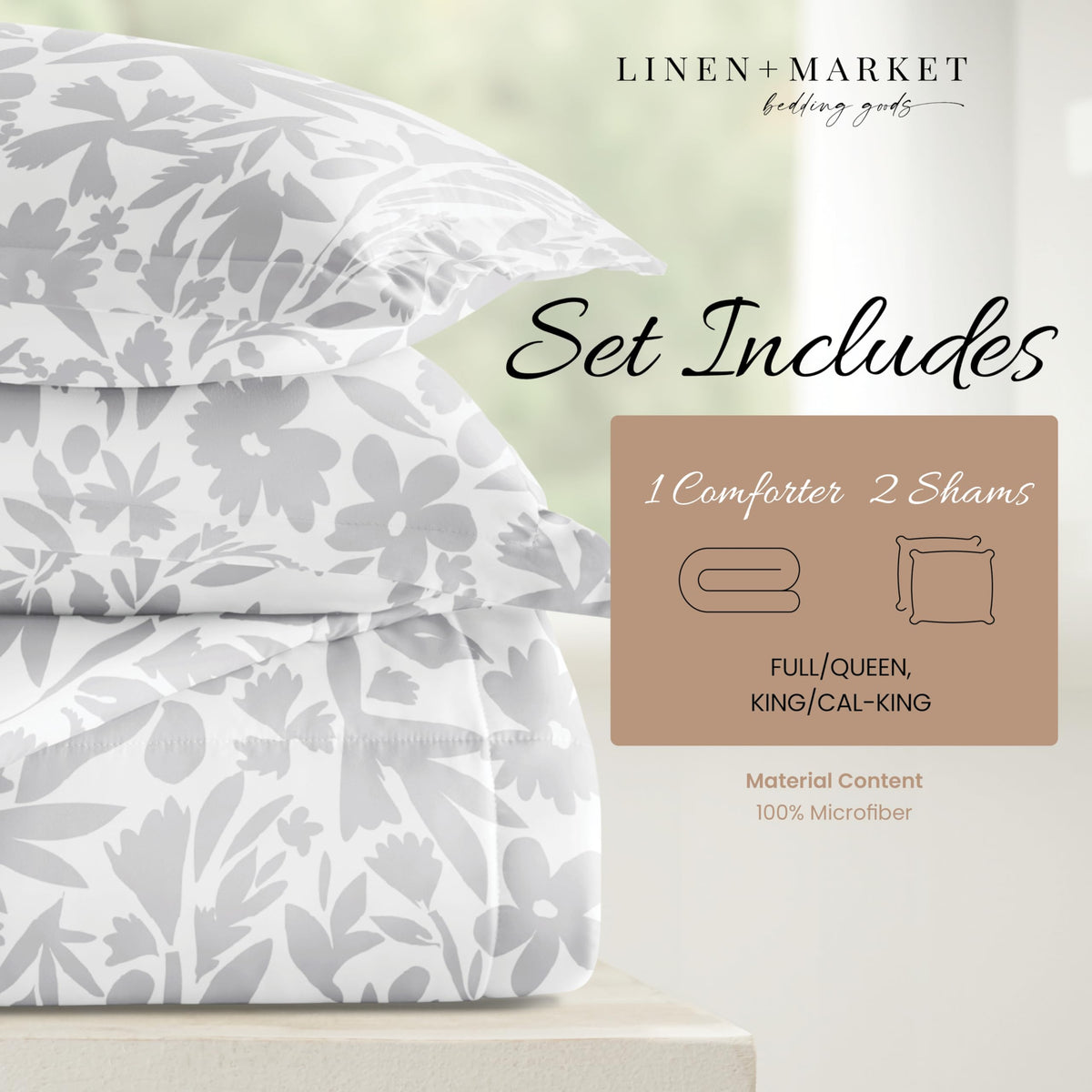 King 3 Piece Down Alternative Comforter Set W2880