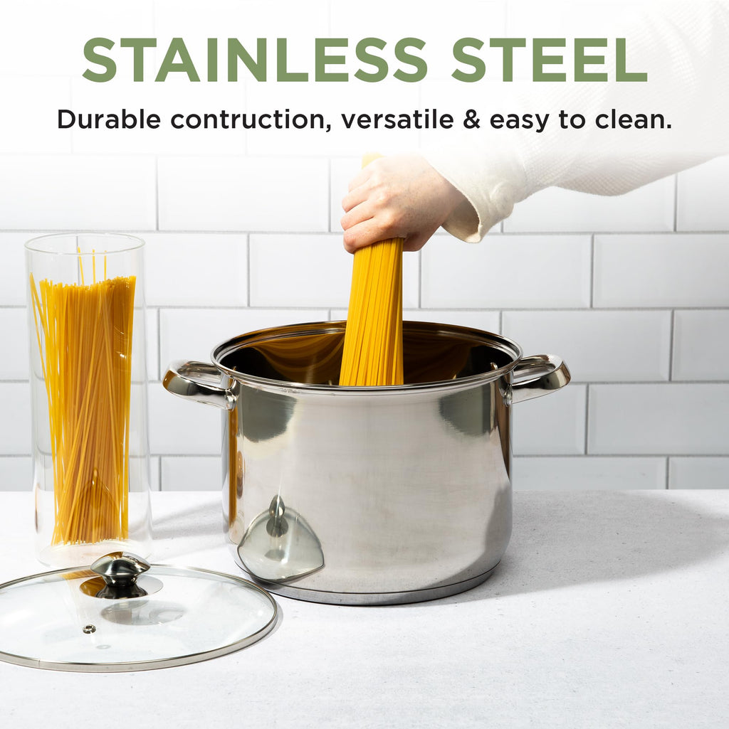 Stainless Steel 8-Quart Stock Pot with Glass Lid A831