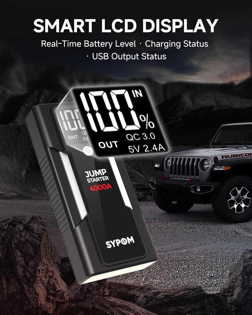12V Portable Car Jump Starter Power Pack Q3593