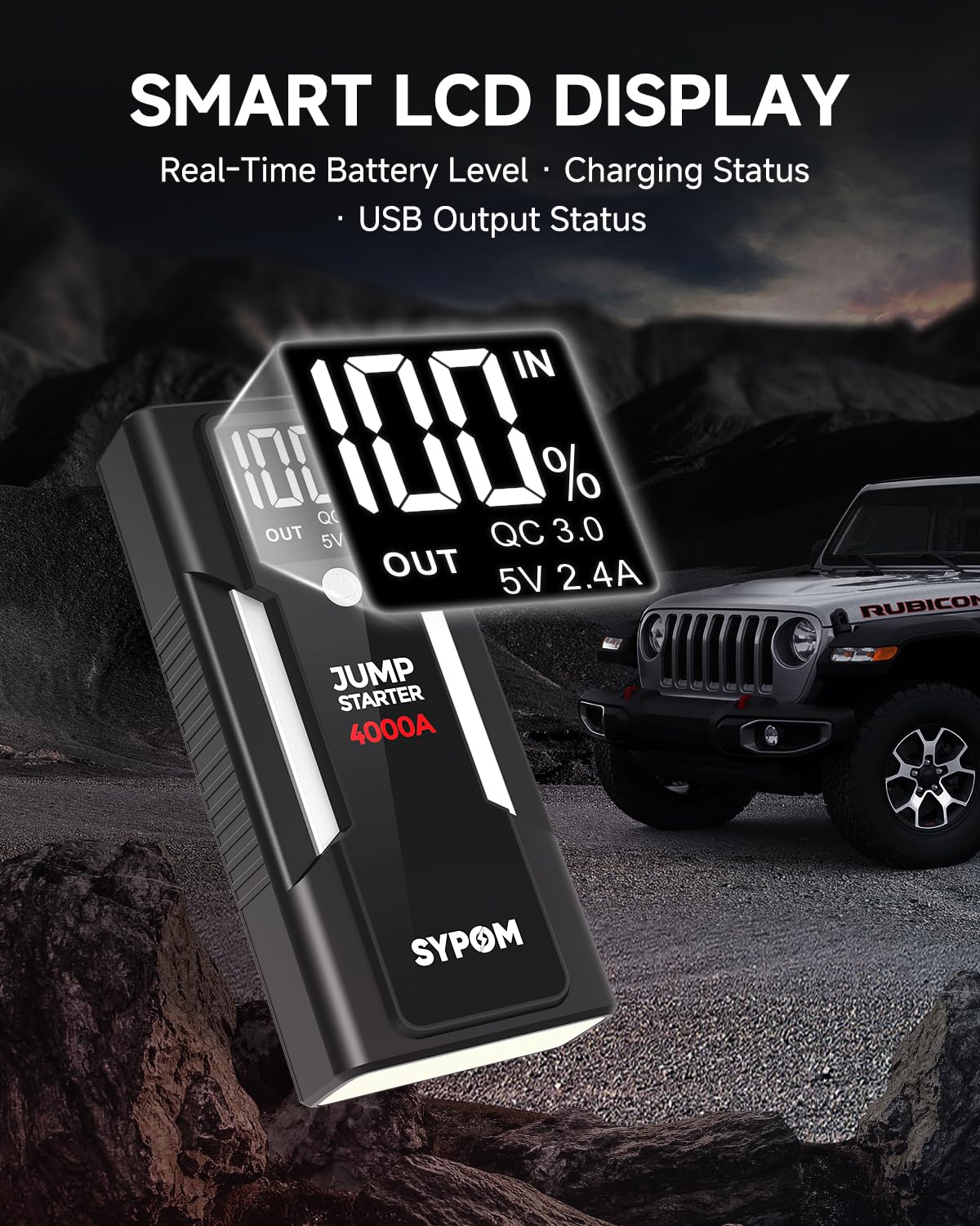 12V Portable Car Jump Starter Power Pack Q3593