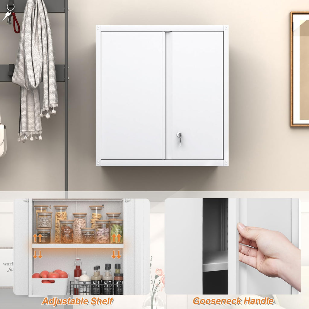 Metal Wall Mounted Storage Cabinet with Lock G459