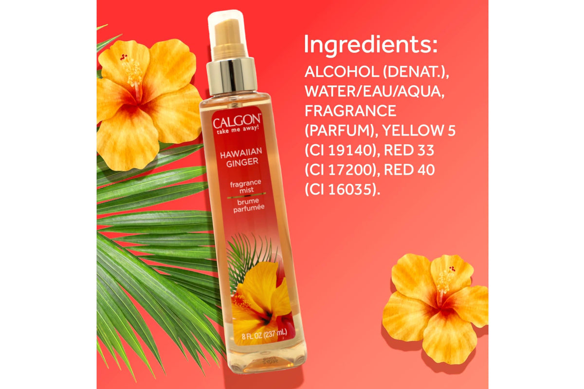 Hawaiian Ginger Fragrance Body Mist 8 oz (Pack of 5) D2398