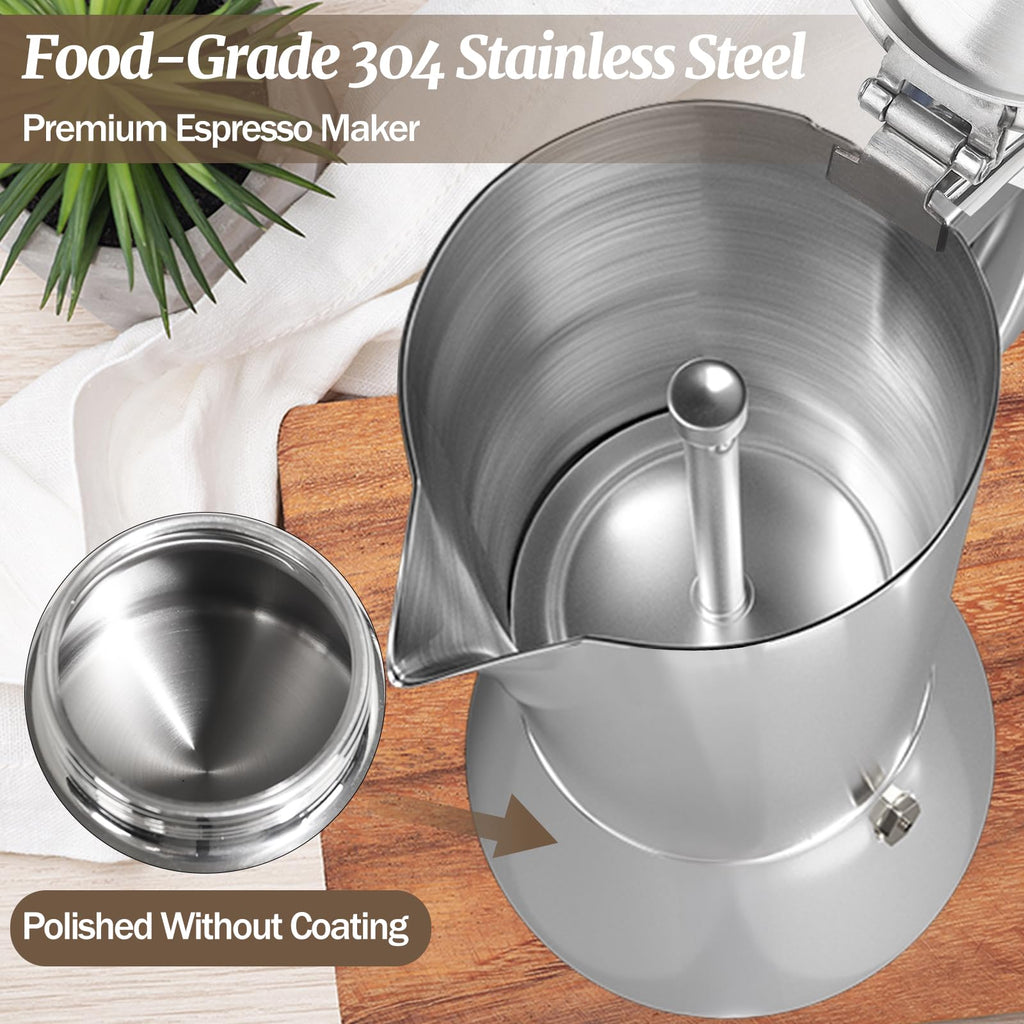 12 Cup 304 Stainless Steel Moka Pot N13268