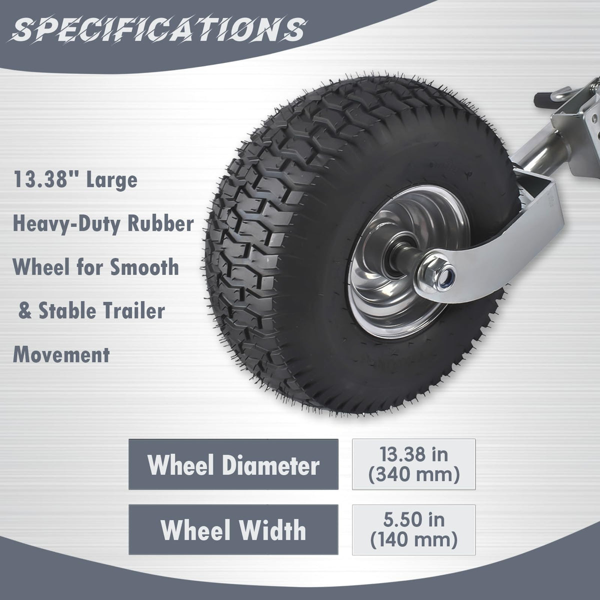 Heavy-Duty Swivel Trailer Tongue Jack 2000 lbs W978