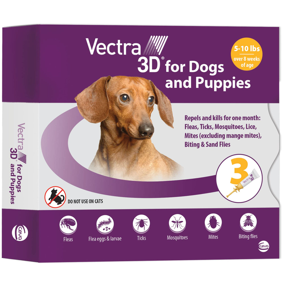 Flea and Tick Prevention for Extra Small Dogs 5-10 lbs S37971