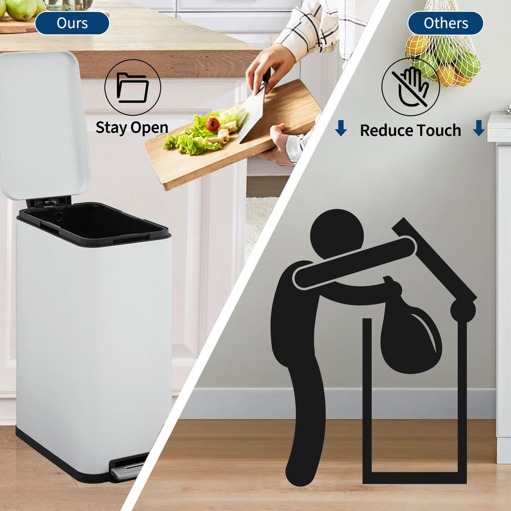 Kitchen Trash Can 13.2 gal Step Soft-Close T742890