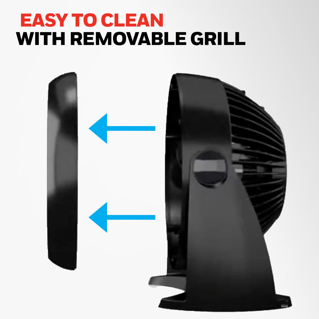 Black 3 Speed Tabletop Air Circulator Fan X455