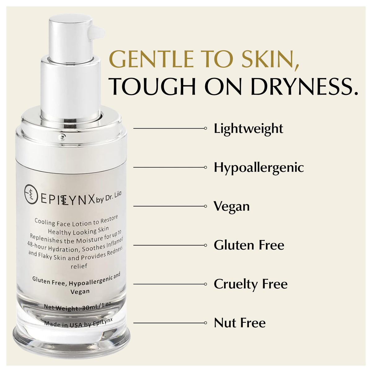 Sensitive Skin Face Moisturizer with Hyaluronic Acid & Aloe 30ml W77133