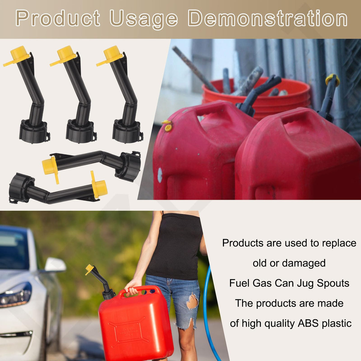 Gas Can Spouts Nozzles Rings Caps N733776