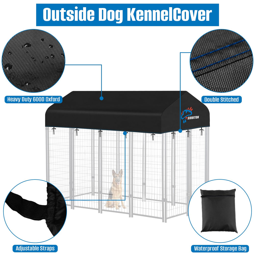 8x4FT Heavy Duty 600D Oxford Dog Kennel Replacement Cover P43301