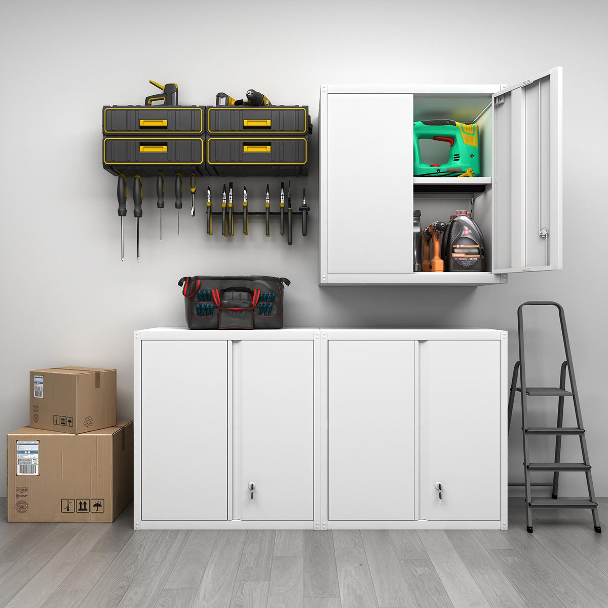 Metal Wall Mounted Storage Cabinet with Lock G459