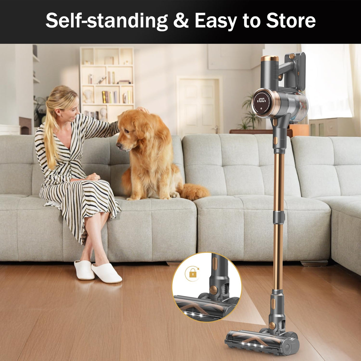 Cordless Stick Vacuum Cleaner 10-in-1 Lightweight 45mins Runtime J2620