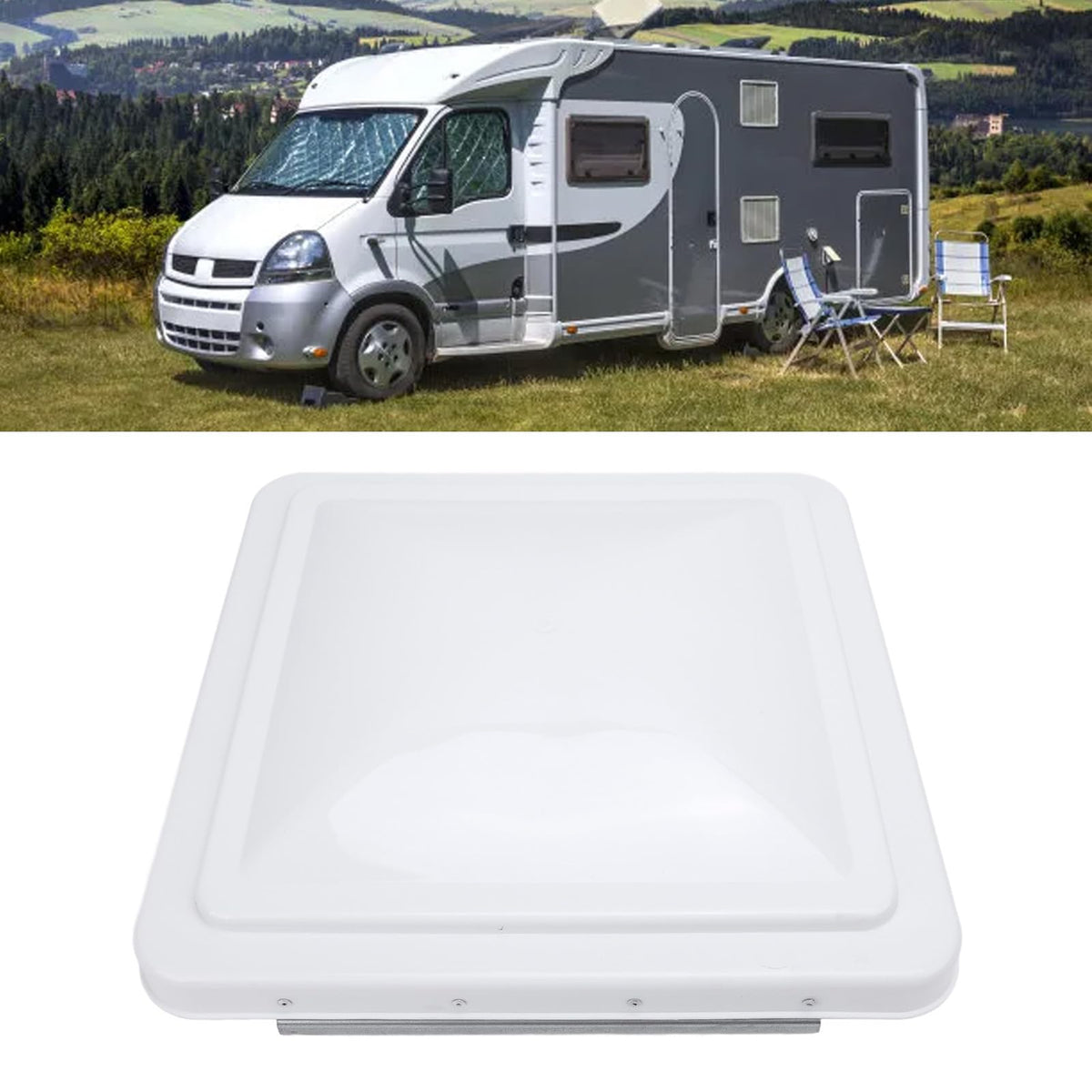 White 14in RV Roof Vent Cover T557