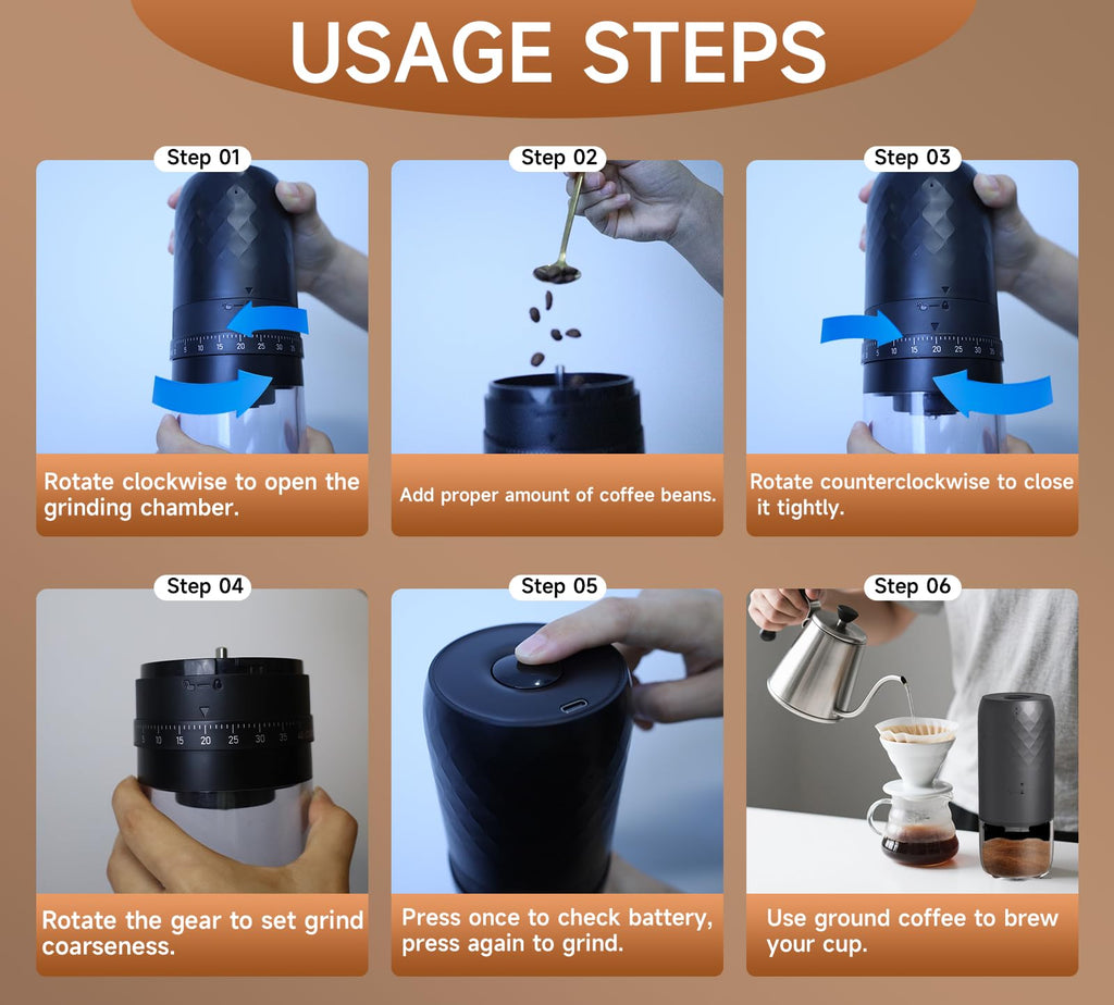 Cordless Burr Coffee Grinder E9035