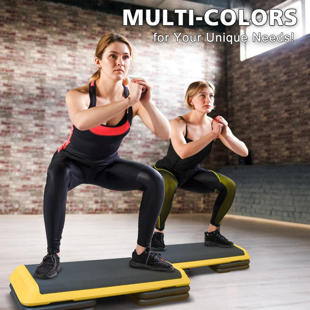 43'' Adjustable Exercise Stepper with 4 Detachable Risers B367