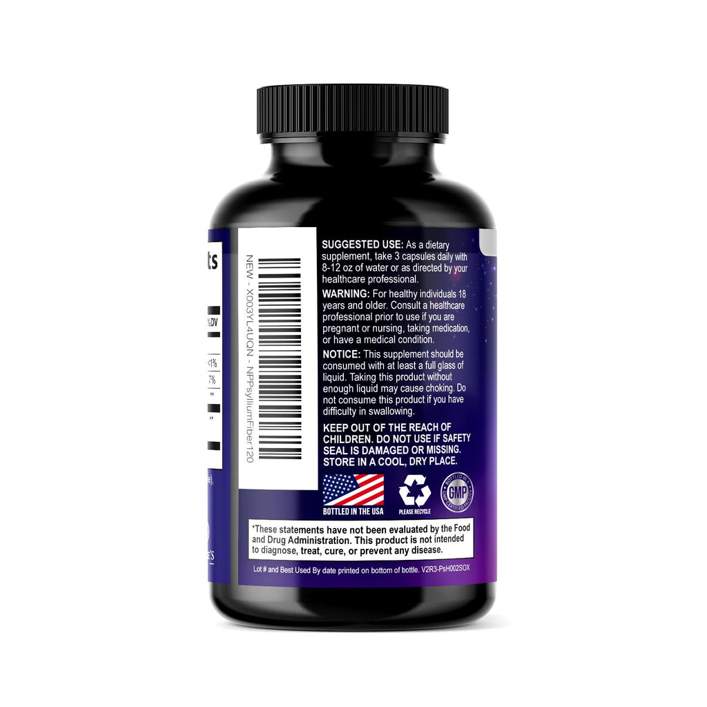 Psyllium Husk Capsules 2000mg 120 Capsules V181