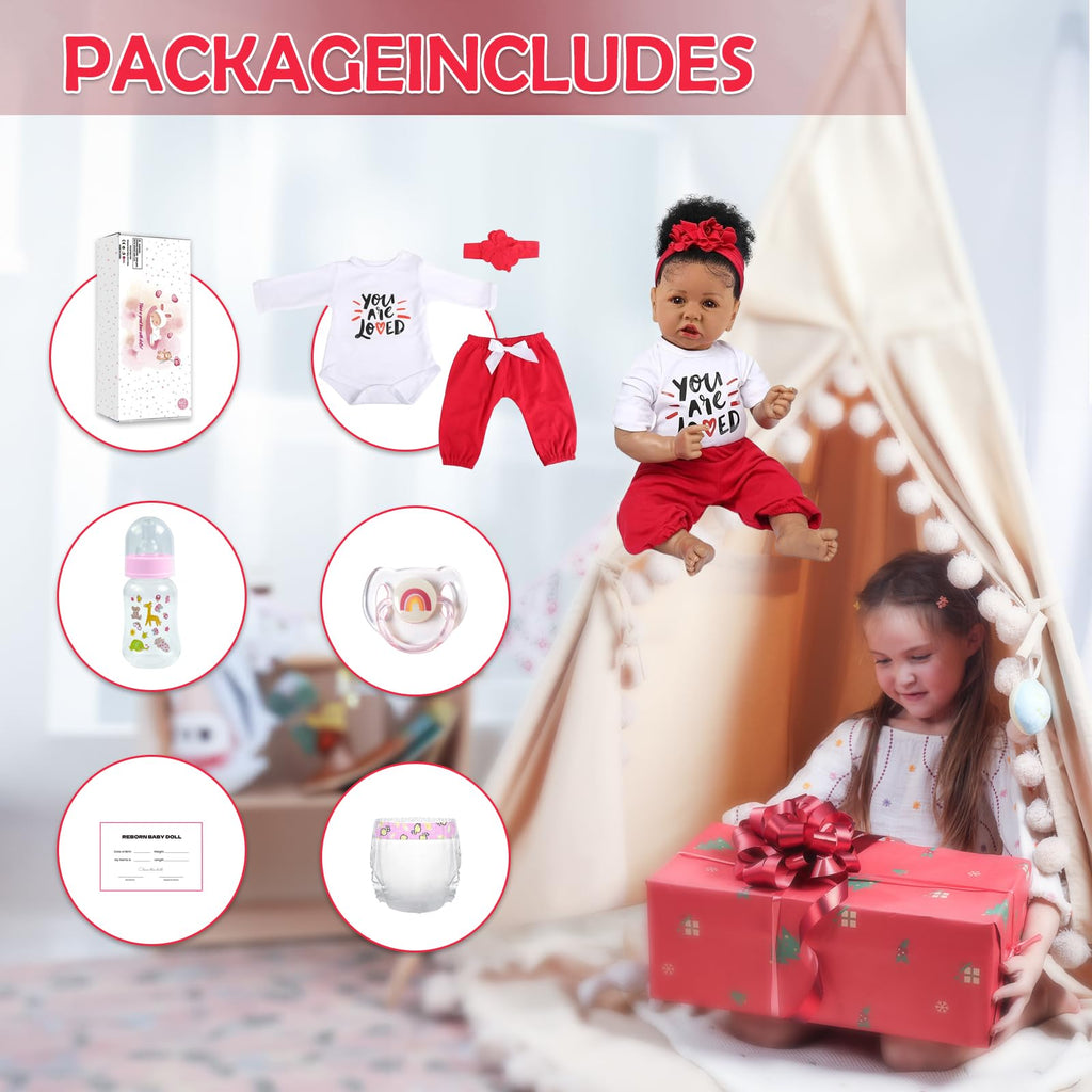 20-Inch African American Reborn Baby Doll L28089