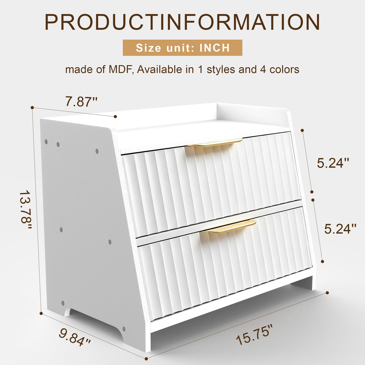 White Double Layer Wooden Bread Box E90816