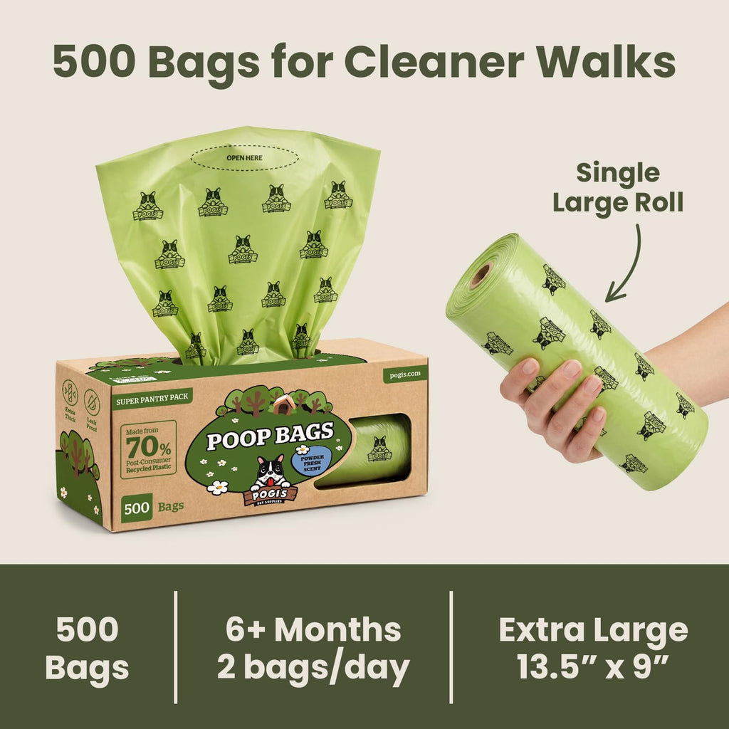 Large Dog Poop Bags, 500 Bags A780