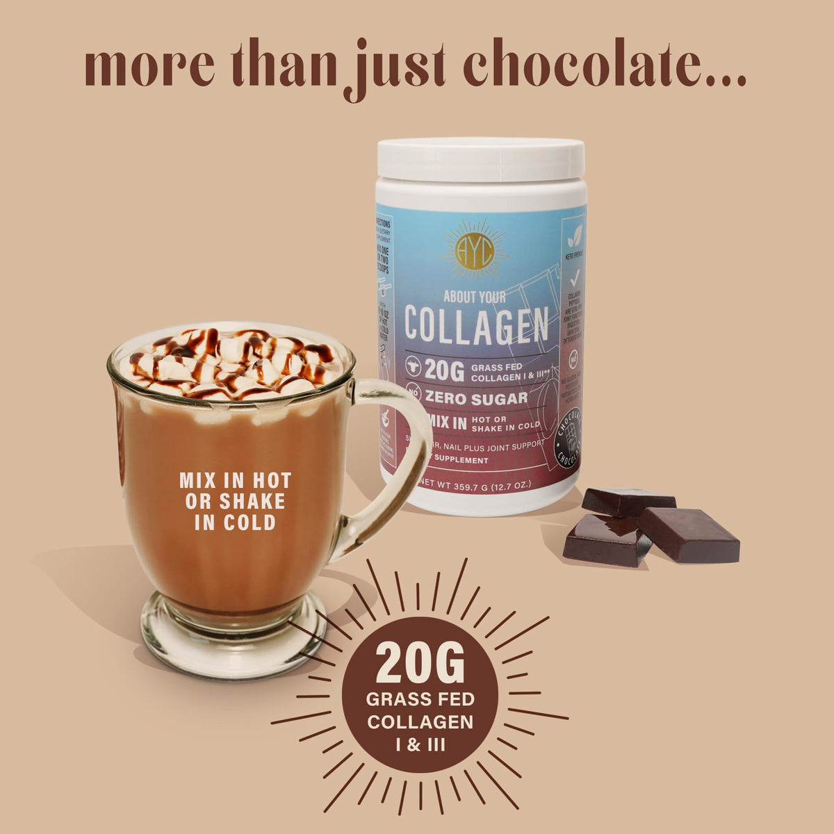 Chocolate Hydrolyzed Type 1&3 Collagen Peptides Powder R520174