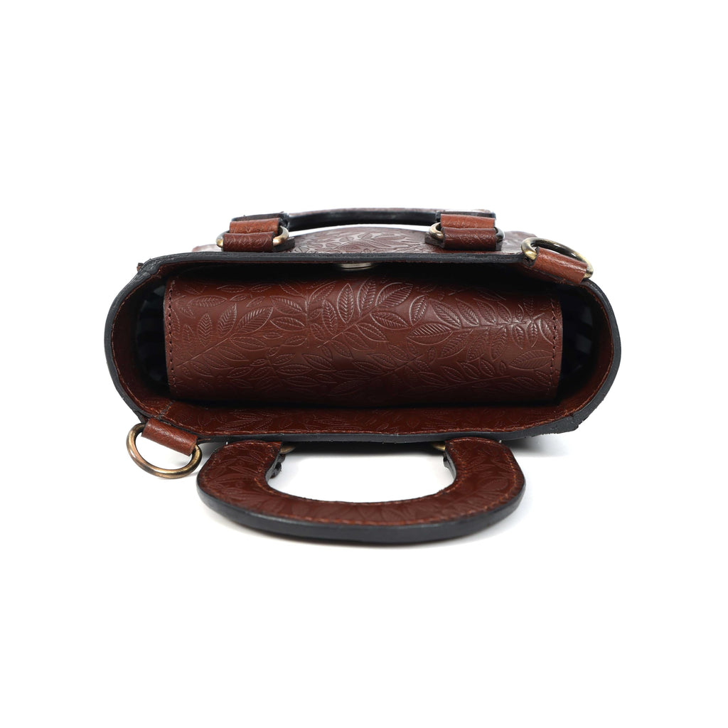 Genuine Leather Mini Tote Crossbody Bag Z94766
