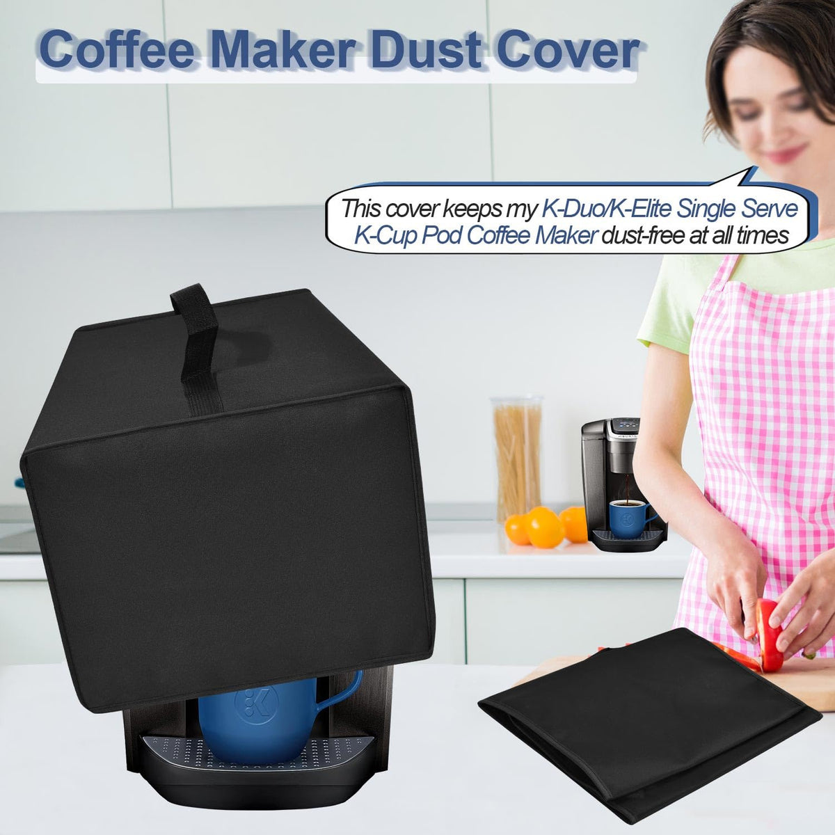 Black Coffee Maker Cover J8680