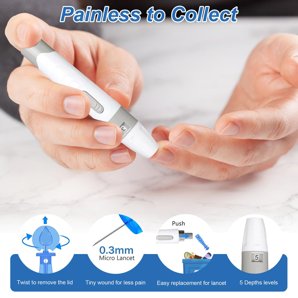 Blood Sugar Testing Kit with 100 Strips & 100 Lancets G951788