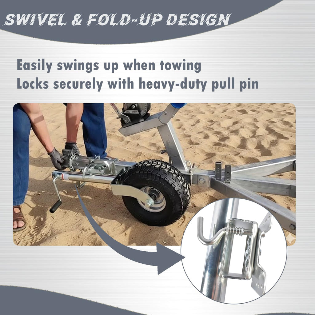 Heavy-Duty Swivel Trailer Tongue Jack 2000 lbs W978