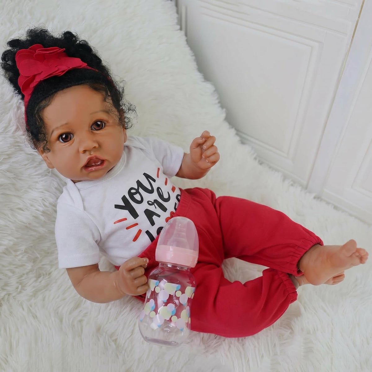 20-Inch African American Reborn Baby Doll L28089