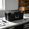 Storage Chest 22 Gal Heavy Duty Lockable Trunk with Wheels S114