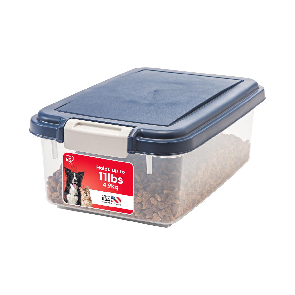 Dog Food Storage Container, Up to 11 lbs, Navy U326214