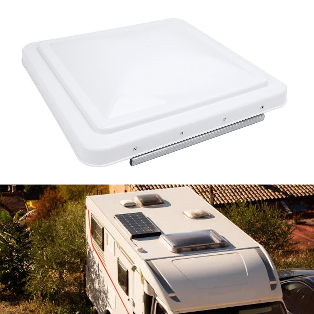 White 14in RV Roof Vent Cover T557