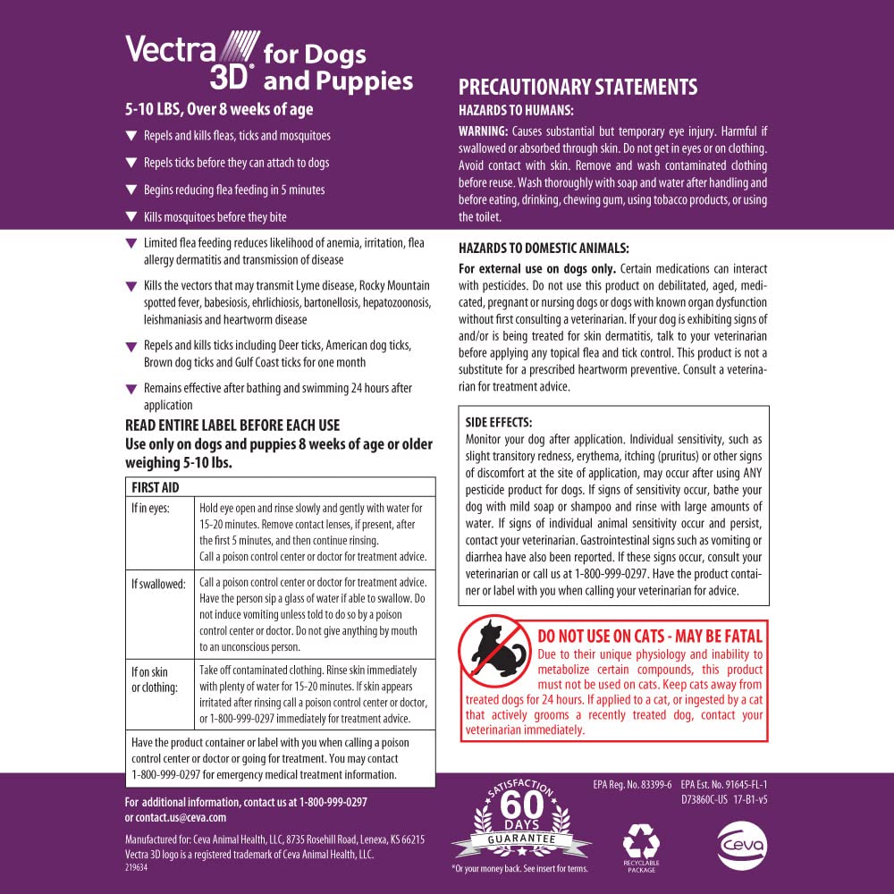 Flea and Tick Prevention for Extra Small Dogs 5-10 lbs S37971