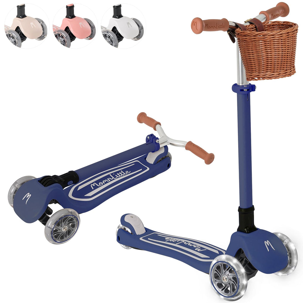 3-Wheel Foldable Toddler Scooter with LED Light-Up Wheels F908158