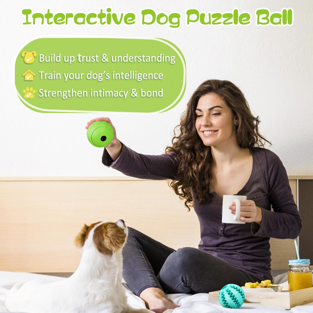 2 Pack Interactive Dog Puzzle Toys F3107