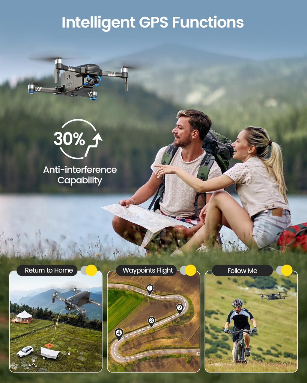 2-Axis Gimbal 4K Camera Drone U655146