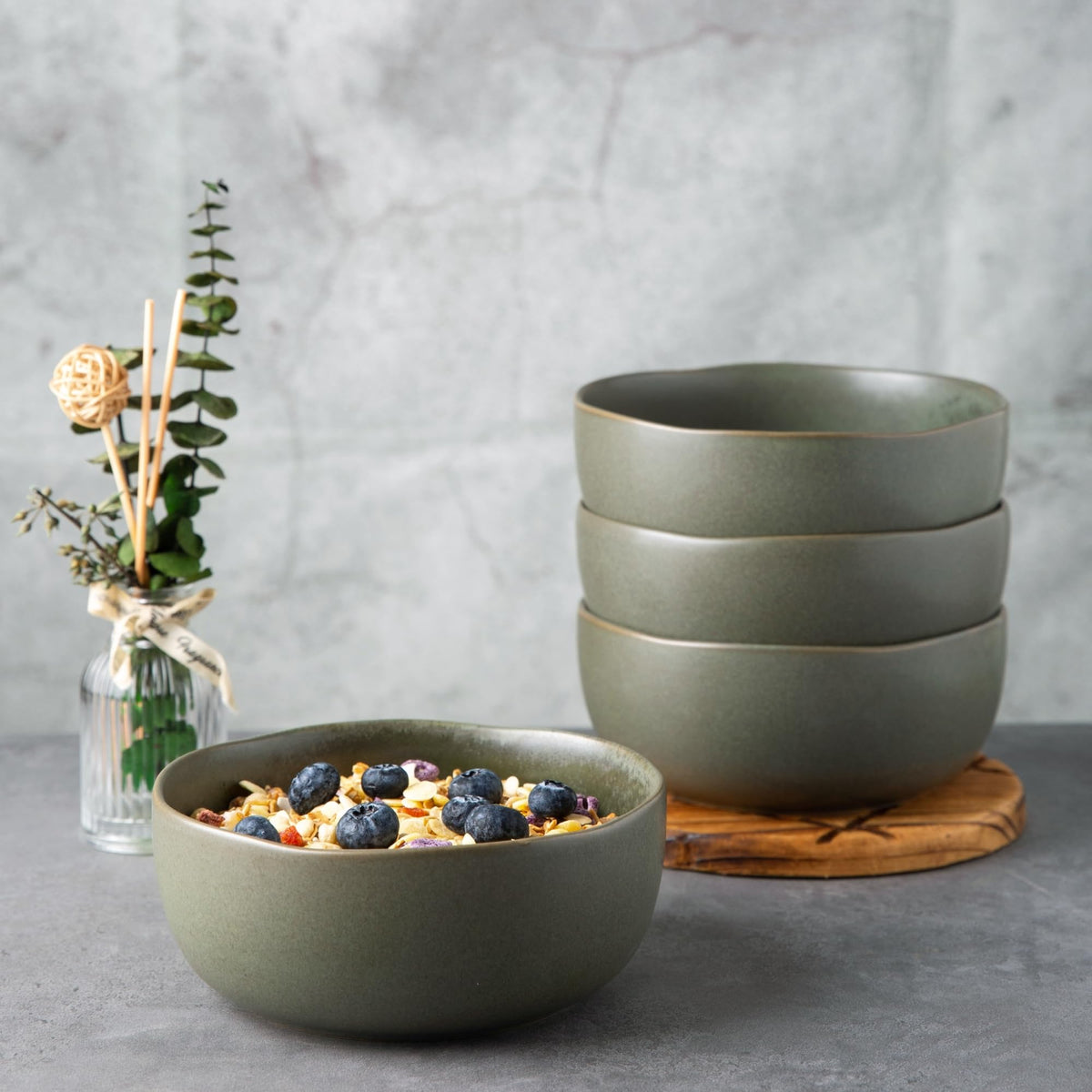 28oz Stoneware Cereal Bowls Set of 4 H635711