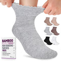 6 Pairs Non Binding Wide Seamless Diabetic Ankle Socks N3667