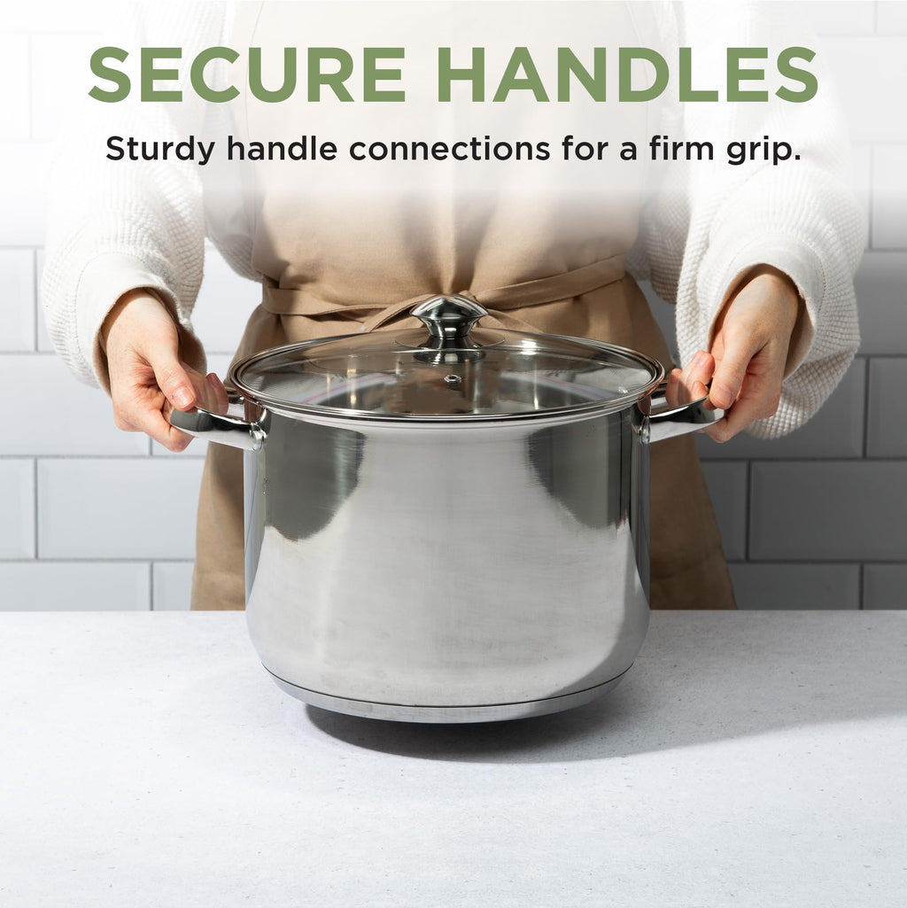 Stainless Steel 8-Quart Stock Pot with Glass Lid A831