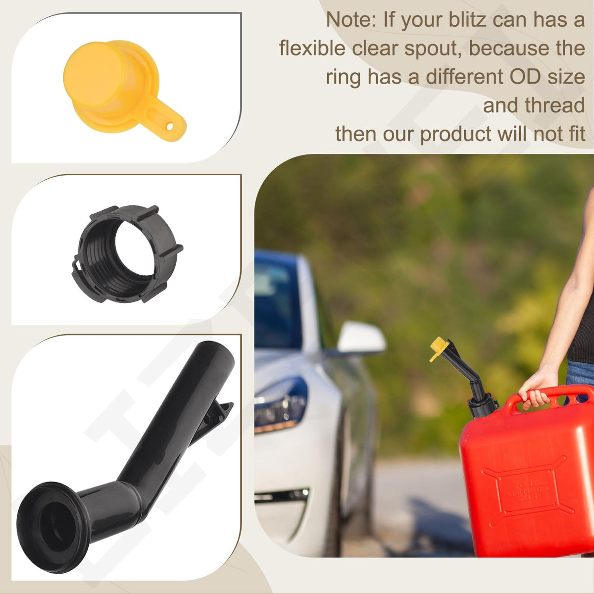Gas Can Spouts Nozzles Rings Caps N733776