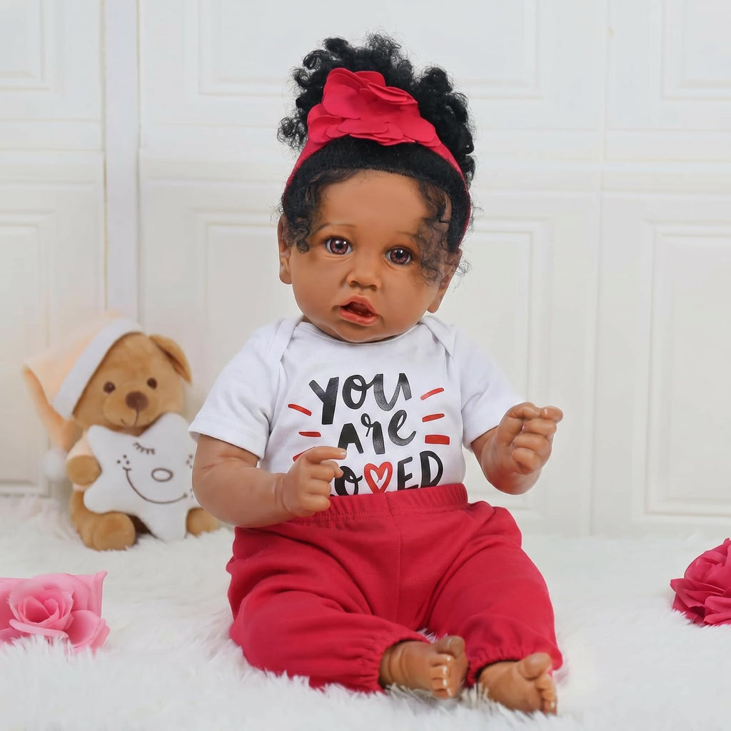 20-Inch African American Reborn Baby Doll L28089