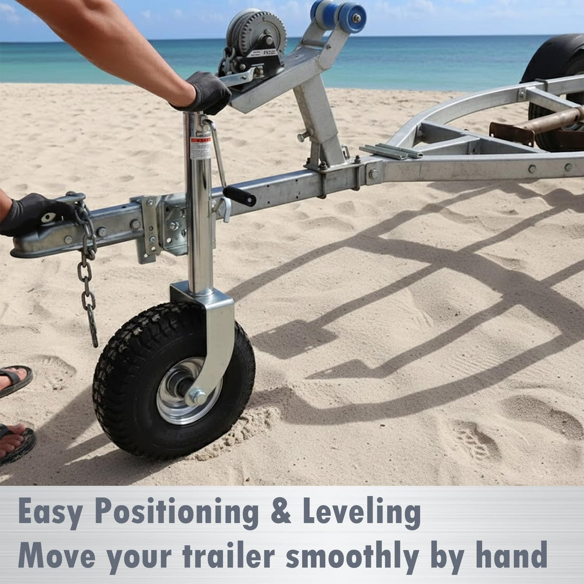 Heavy-Duty Swivel Trailer Tongue Jack 2000 lbs W978