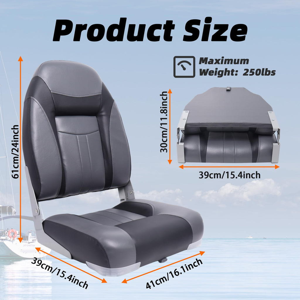 Folding High Back Boat Seats 2 Pack W8210
